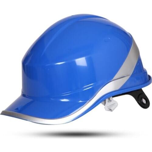 Safety Hard Hat ABS Helmet Adjustable Button with 6-Point Suspension, Reflective Strip, Safety Helmet for Construction Climbing