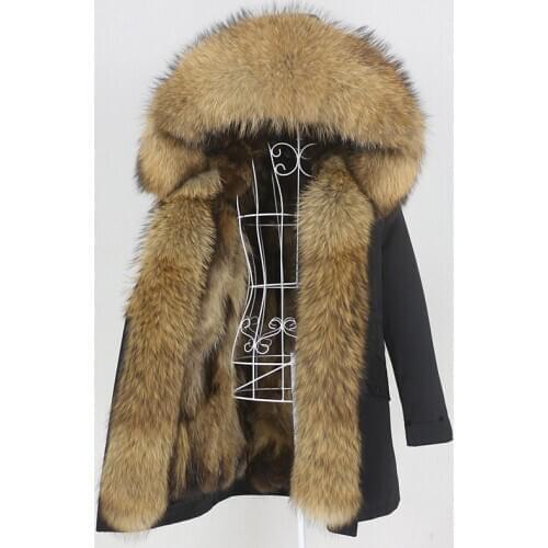 OFTBUY Waterproof Real Fox Fur Coat Long Parka Winter Jacket Women Natural Raccoon Fur Collar Outerwear Streetwear Detachable