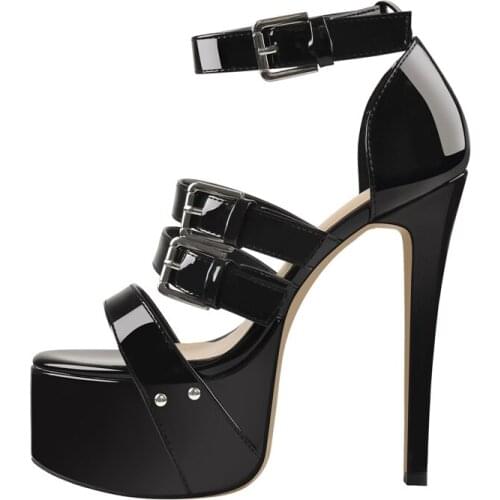 Women Platform Summer Sandals Richealnana Thin High Heel Buckle Ankle Strap Fashion Designer Ladies Shoes Big Size US5-15