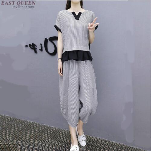 Female set 2 pieces pants women outfits pantsuit womens two piece sets 2018 ladies two piece set top and pants DD995