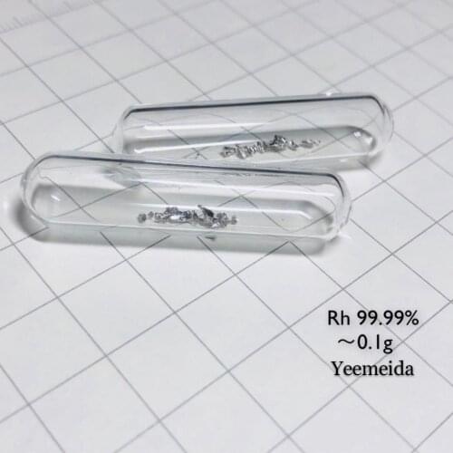 0.1g 99,99% Rh Rhodium crystal - Pure element 45 sample