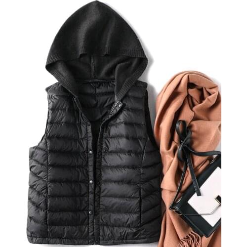 2021 Winter Women Vest Fashion Plus Size Outerwear Removable Hooded Waistcoat Casual Warm Classic Jacket Vest Oversize