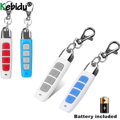 433MHz Wireless Remote Control With Key Chain Electric Copy Controller Mini Wireless Transmitter Switch 4 Buttons