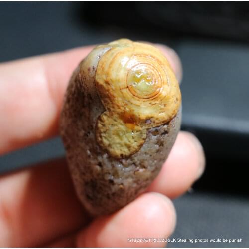 Big Treasure Talisman Power Cool Chinese Inner Mongolia Alashan Desert Agate Natural Eye Bead Amulet With A Hole Timestown D6