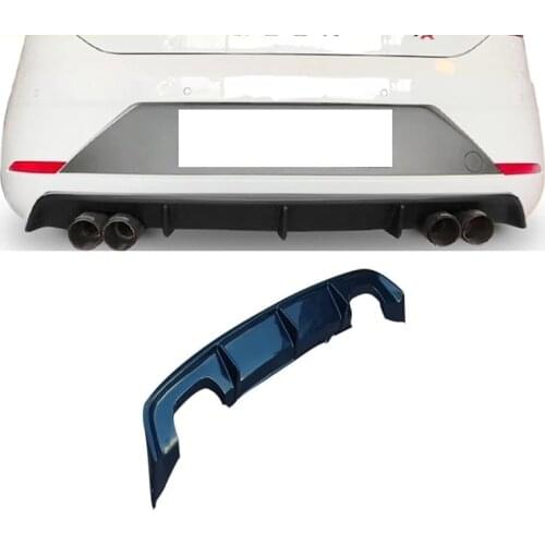 Seat Leon MK3 5F 4 Dr For 2017 2020 sport tail rear bumper diffuser lip for Seat Leon FR and style Right-Left Double Muffler