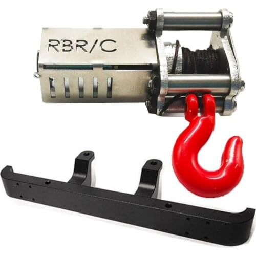 For WPL Automatic All-Metal Winch for 1/16 WPL with Metal Front Bumper for MN D90