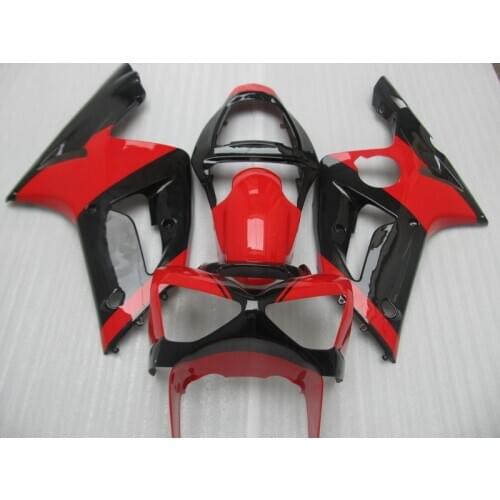 Injection molding Fairing kit for Kawasaki NINJA ZX6R 2003 2004 ZX-6R 03 04 red black high grade fairings set HK14