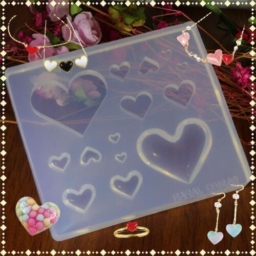 Love Liquid silicone mold DIY resin jewelry pendant necklace pendant lanugo mold resin molds for jewelry