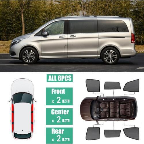 Side Windows Magnetic Sun Shade UV Protection Ray Blocking Mesh Visor Fit For Mercedes Benz V260 2016-2018