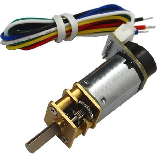 N20 miniature DC geared motor, encoder geared motor, smart car motor, DC3V6V12V CW/CCW