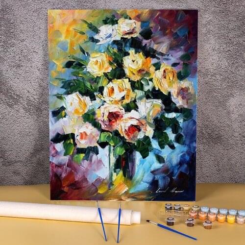 Admiration DIY Painting By Numbers Complete Kit Oil Paints 40*50 Oil Painting Home Decoration Adults Handiwork Drawing