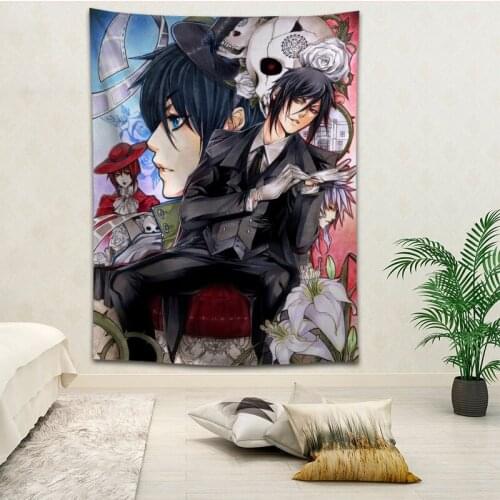 Kuroshitsuji Wall Hanging Tapestry Home Party Decorative Tapestries Photo Background Cloth Table Cloth Wall Tapestry