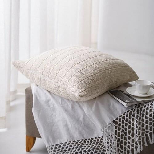 Solid Color Pillowcase Home Decoration Soft Pillow Cover Decorative Pillows For Sofa Square 50x50cm