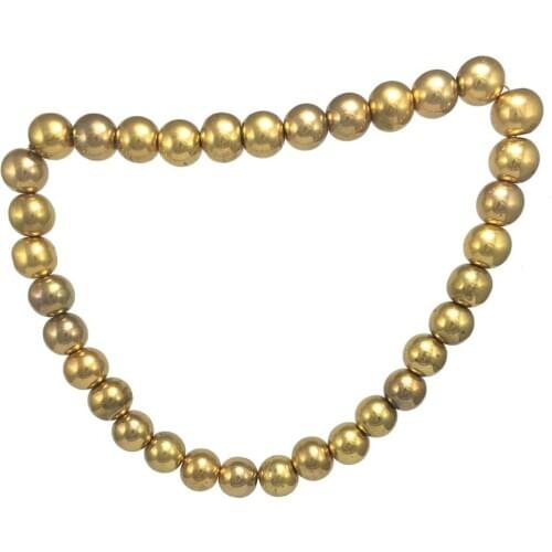 Necklace 24k Gold Painted Glass Beaded Handmade Woman Fashion Jewelry Made In Turkey