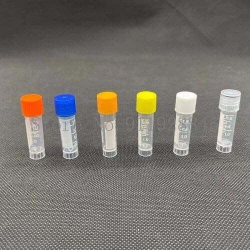100/200/300/500/ 1.8ml Plastic Screw Mouth Freeze Pipe with Leakproof Washer,Transparent Graduated Cryovial,Reagent Storage Tube