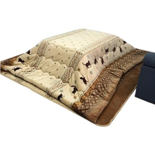 2pcs/set) 190x240cm Retangle Kotatsu Futon Top & Bottom Set Comforter For Foot Warmer Table Japanese Futon Mattress Table Cover