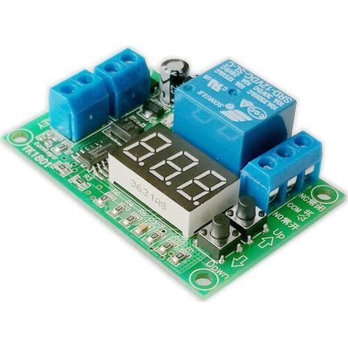 3 digits display time relay module trigger start timing stop dynamic display button adjustment