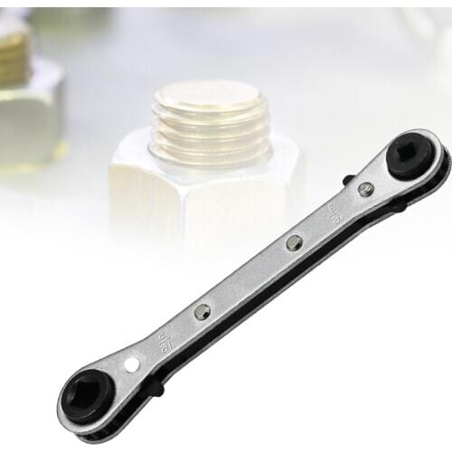 Ct-122 Ratchet Manual Wrench Double-head Four-purpose Spanner Steel Tilted Head Levers for Air Conditioning Refrigeration Valve