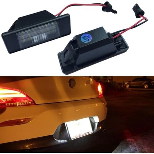 2pcs led License Plate Light For Nissan Primera P12 Teana Pathfinder R51 Qashqai J10 J11 X-Trail T30 T31 Juke March Versa Note