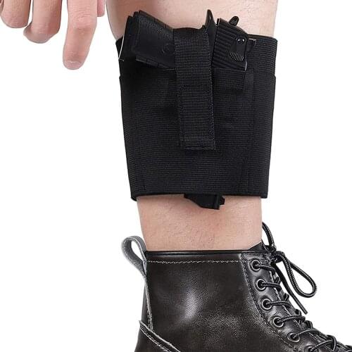 Tactical Ankle Holster Military Drop Leg Gun Holder for Right Left Leg Concealed Elastic Leg Pouch Pistol Bag Hunting Accssories