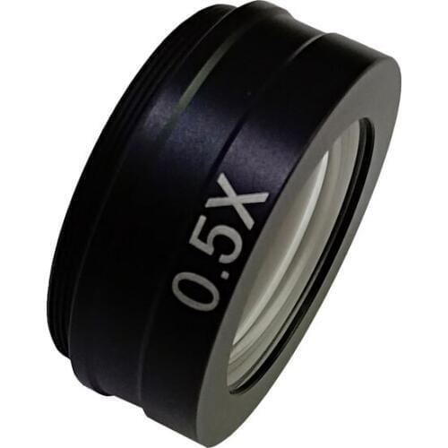 0.5X Aux Auxiliary Objective Lens for Industrial Digital Camera Monocular Video Stereo Microscope Mounting Thread M42 X0.75mm