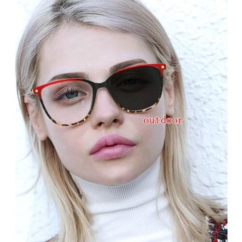 Titanium Alloy Sunglasses Transition Photochromic Reading Glasses for Women Hyperopia Presbyopia with Diopters Presbyopia NX