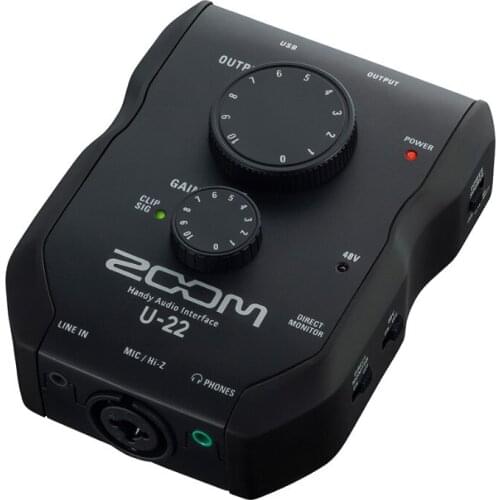 ZOOM U-22 Handy USB Audio Interface Recording Sound Card For PC/Mac/iPhone/iPad Network Broadcast And Stage Performance