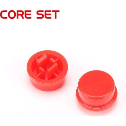 1000pcs/lot Red Round Plastic Switch Caps For 12*12*7.3MM Micro Switch Touch Button Lid Cover