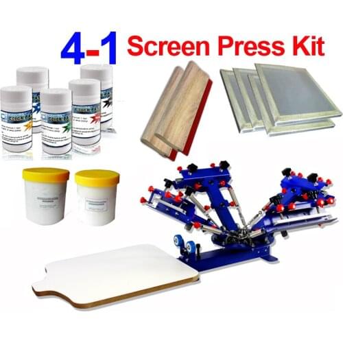 4 Color 1 Station Screen Printing Press kit