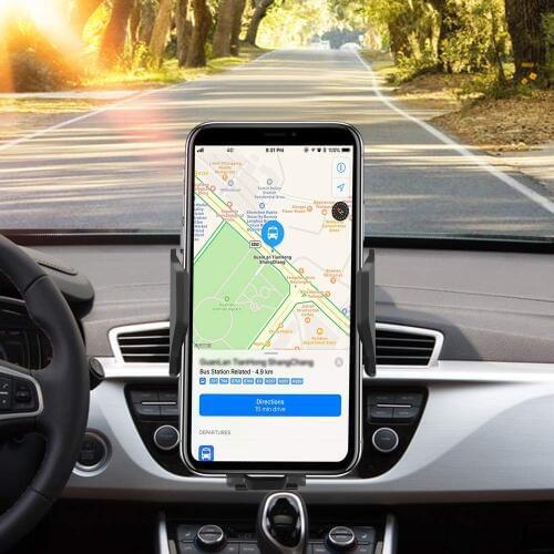 Qi Wireless Charger For iPhone X XS Max Fast Wireless Charging Car Charger Air Vent Phone Holder Stand For Samsung S9 S8 Note9