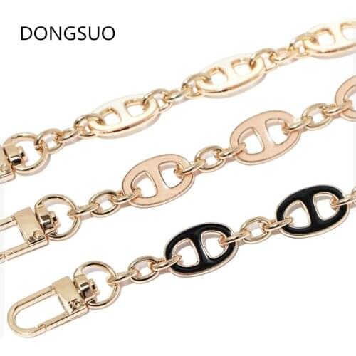 Designer chain strap gold metal chain 1.4MM 14MM pink white black for handbag bag purse replacement Accessories Hardware quality