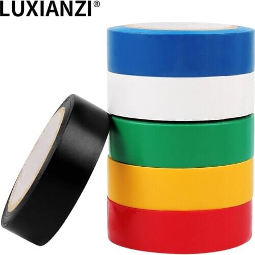 LUXIANZI 20m Color Electrical Insulating Tape Wire Flame Retardant Self-adhesive Tape 10M High Voltage PVC Waterproof Tape