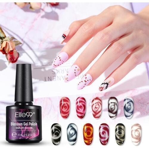 Elite99 10ml Blossom Gel Nail Polish Soak Off Flower Blooming Effect Nail Paint Gel Varnish DIY Nail Art Manicure UV Gel Polish