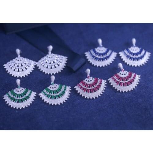 Designer Fashion 925 Sterling Silver Jewelry 3A Cubic Zirconia Party Earring