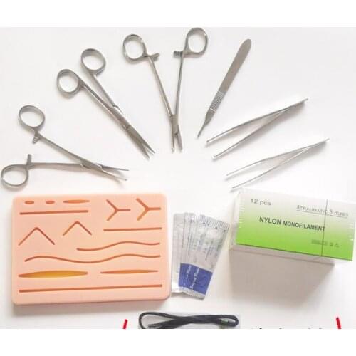 Surgical suture skill learning package silicone skin model medical teaching suture needle thread surgical suture practice set
