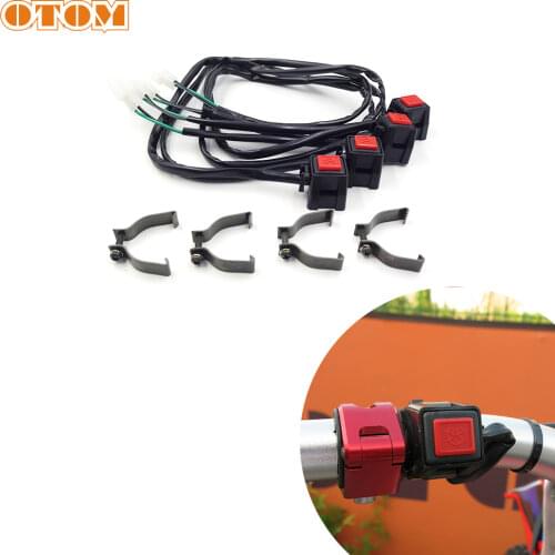OTOM ON/OFF Button Connector Push Button Switch Motorcycle Switches Handlebar Switches Dirt Bike Accessories