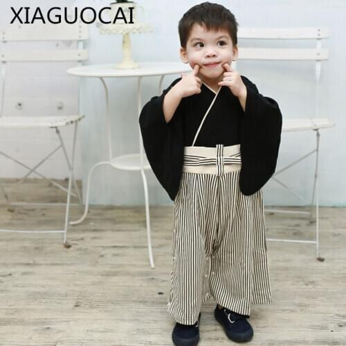 Japanese Style Baby Rompers Boys Clothes Costume Yamato Nationl Costumes Kimono Girls Baby Jumpsuit Newborn Rompers 3-24M C33 10