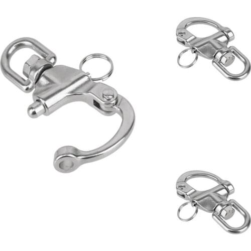 MagiDeal Premium Strong Durable 316 Stainless Steel Marine Boat Yacht Sailing Anchor Chain D Ring Swivel Snap Shackle with Eye