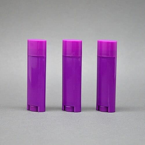 Lot of 20pcs Oval Lip Balm Tube 4.5g 0.15oz Deodorant Container Lotion Bar Twist Empty lipstick purple color