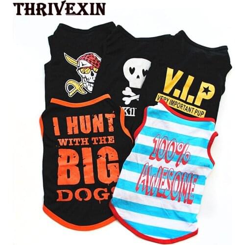 Pet Clothes, Dog Vests T-Shirt Puppy Vest Style Thin Cotton Cool Breathable Vest Halloween Clothes French Bulldog Dog Clothes