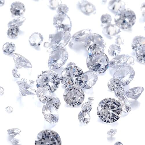 Pandahall 200pcs-1000pcs Diamond Shape Grade A Cubic Zirconia Cabochons for Jewelry Earrings Necklace Making Clear 0.8-8mm