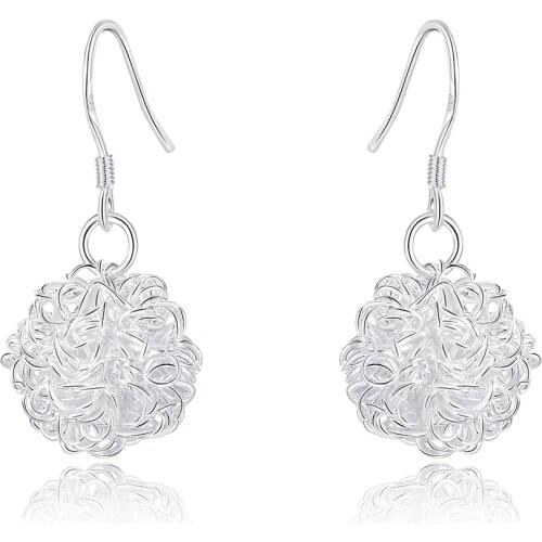 Silver color tennis shape drop earrings Fashion classic woman party gift jewelry Trendy dangles earrings drop shipping