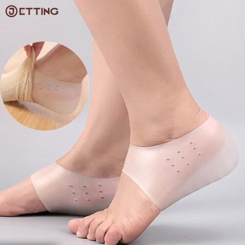 Unisex Invisible Height Increases Insole Women Men Heel Pad Silicone Neutral Insole Foot Massage Elastic Breathable Firm Insole