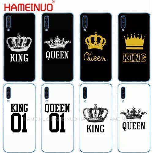 Silicon phone cover case for Samsung Galaxy S10 E PLUS A10 A20 A30 A40 A50 A70 A10E A20E M20 cover king queen couple