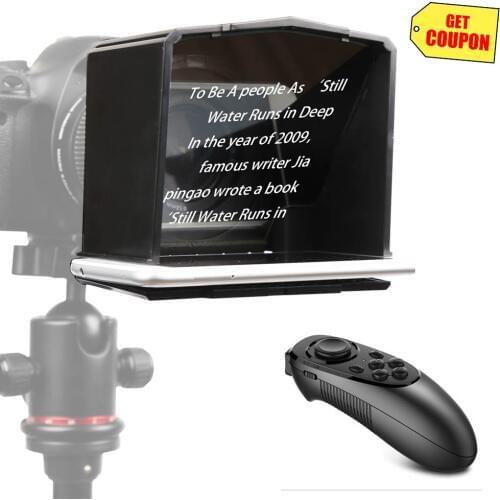 Bestview T1 Smartphone Teleprompter for YouTube Interview Video Canon Nikon Sony DSLR Camera Photo Studio with remote control