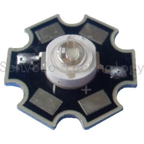 20X High power 3W 365-370nm deep uv led light diode with 20mm heatsink free shipping