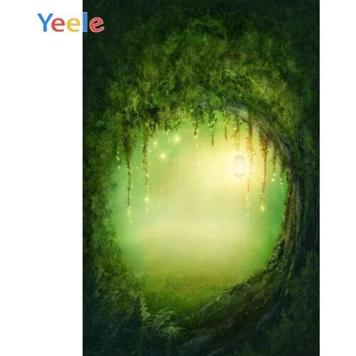 Dreamy Forest Lantern Green Nature Baby Portrait Vinyl Backdrop Photography Background For Photo Shoot Photophone Photozone Prop