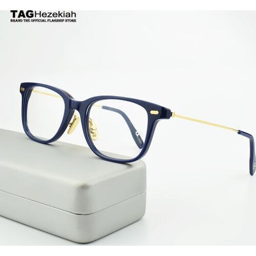 Vintage fashion Square Brand Glasses Frame Women Men Optical Eyeglasses Handmade Ladies Full Frames titanium omputer Spectacles