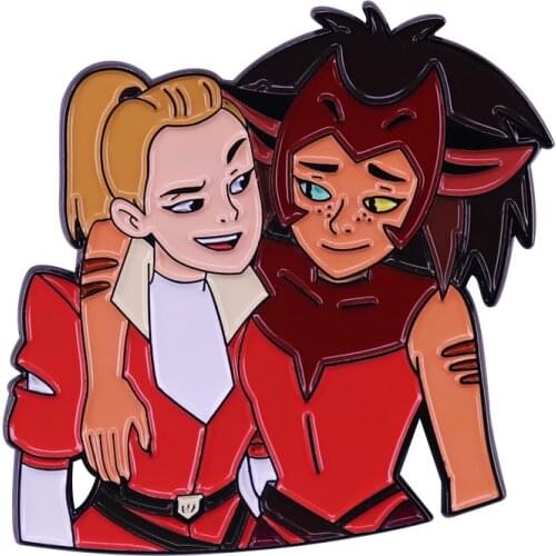 SHE-RA and the princesses of power badge SheRa CatraDora Catra Adora Love hard enamel pin Lesbian LGBT brooch