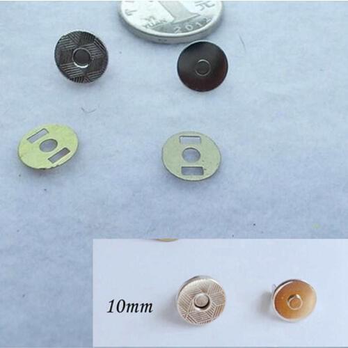 30Sets/lot 10mm Silver Tone Magnetic Snaps buttons Bag Purse Clasp Metal Button Fastener buckles Making DIY Home Decor Tools